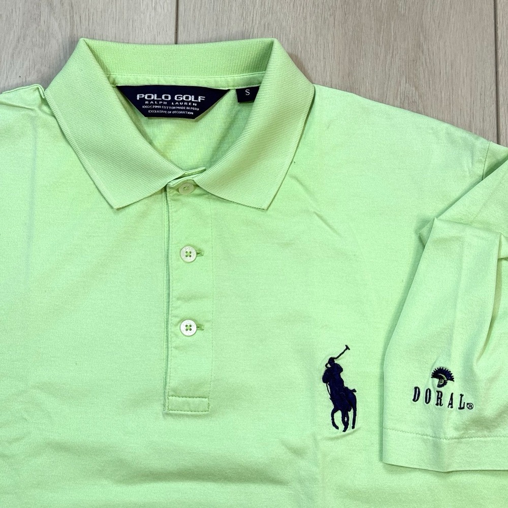 Polo Golf Ralph Lauren Doral Green Polo Shirt Men's S Pima Cotton USA Big Pony